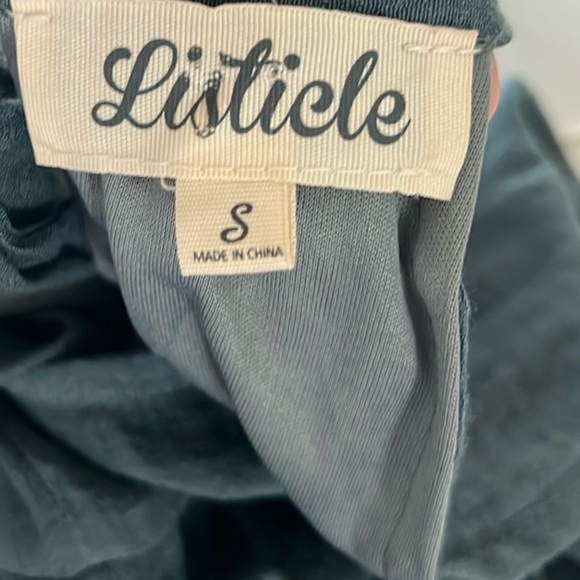 Listicle®, Ladies' Halter Cafe Dress,Tiered Softly Ruffled,Tie-Neck,Lined,Size S - Picture 5 of 15